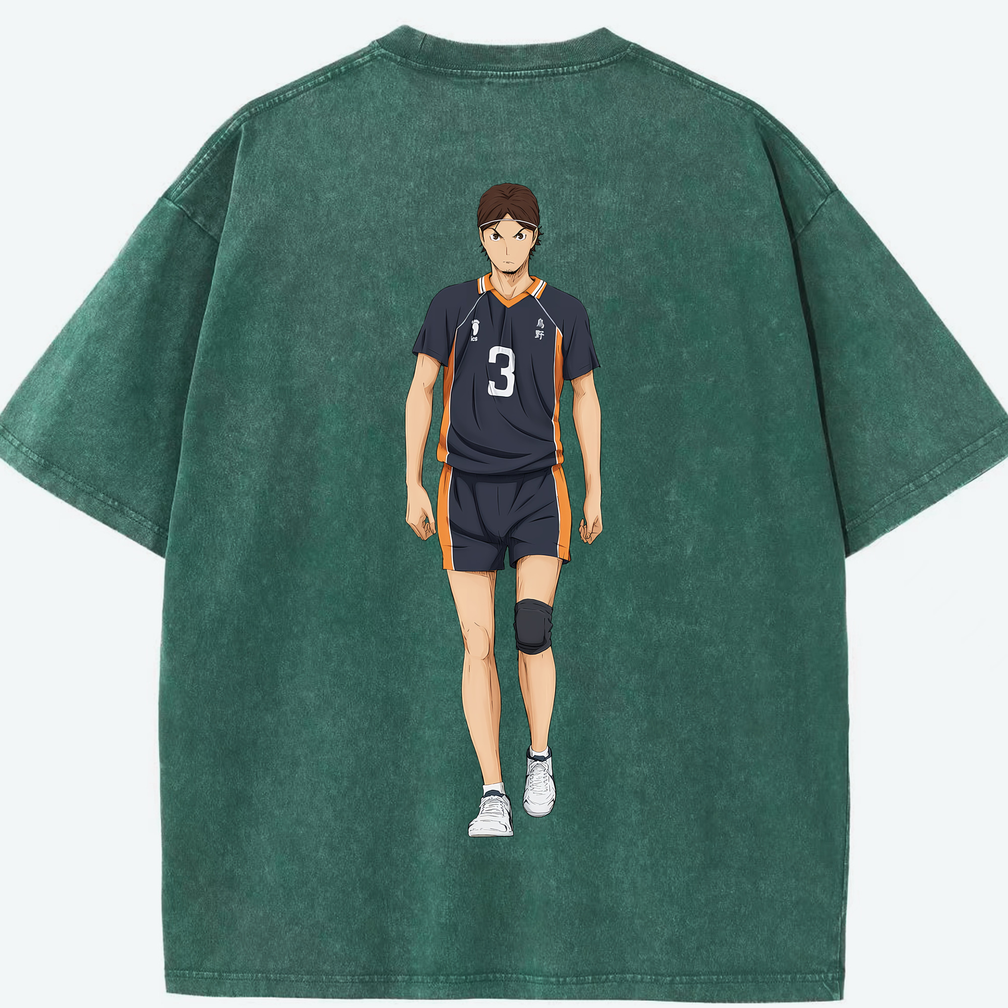 （画像用） ハイキュー!! Haikyu!! 綿100% ヴィンテージ風 半袖Tシャツ（背面プリント）